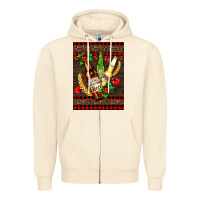 Sandshell beer bottles with mistletoe Zipper Hoodie - AdoDesignShop