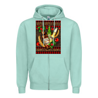 Seafoam beer bottles with mistletoe Zipper Hoodie - AdoDesignShop