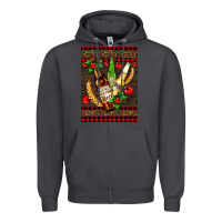 Smoke beer bottles with mistletoe Zipper Hoodie - AdoDesignShop