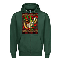 Sports Green beer bottles with mistletoe Zipper Hoodie - AdoDesignShop