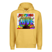 Antique Gold Everyone Deserves Love Pride LGBTQ+ Tumbler Premium Hoodie - BundleAndBundleShop