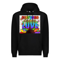 Black Everyone Deserves Love Pride LGBTQ+ Tumbler Premium Hoodie - BundleAndBundleShop