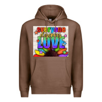 Chestnut Everyone Deserves Love Pride LGBTQ+ Tumbler Premium Hoodie - BundleAndBundleShop