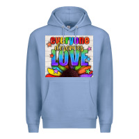 Colony Blue Everyone Deserves Love Pride LGBTQ+ Tumbler Premium Hoodie - BundleAndBundleShop