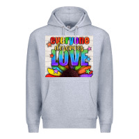 Heather Grey Everyone Deserves Love Pride LGBTQ+ Tumbler Premium Hoodie - BundleAndBundleShop