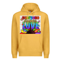 Mustard Everyone Deserves Love Pride LGBTQ+ Tumbler Premium Hoodie - BundleAndBundleShop