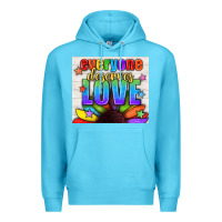 Ocean Blue Everyone Deserves Love Pride LGBTQ+ Tumbler Premium Hoodie - BundleAndBundleShop