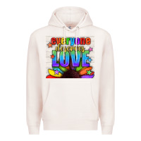 Pale Pink Everyone Deserves Love Pride LGBTQ+ Tumbler Premium Hoodie - BundleAndBundleShop