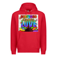Red Everyone Deserves Love Pride LGBTQ+ Tumbler Premium Hoodie - BundleAndBundleShop
