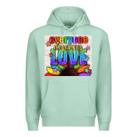 Seafoam Everyone Deserves Love Pride LGBTQ+ Tumbler Premium Hoodie - BundleAndBundleShop