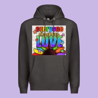 Everyone Deserves Love Pride Lgbtq+ Tumbler Premium Hoodie Designed By Bundleandbundleshop