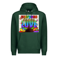 Sports Green Everyone Deserves Love Pride LGBTQ+ Tumbler Premium Hoodie - BundleAndBundleShop