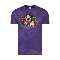Cloud Purple christmas cows with tree Vintage Tee - RanaPortraitStore