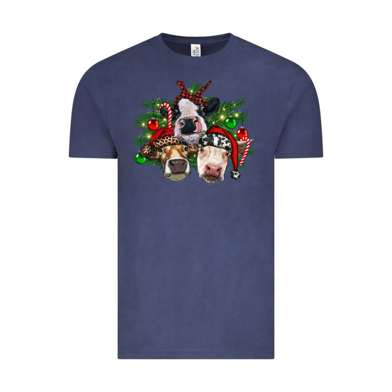 Christmas Cows With Tree Vintage Tee by RanaPortraitStore | Teevron