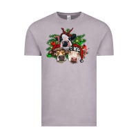 Vintage Zinc christmas cows with tree Vintage Tee - RanaPortraitStore