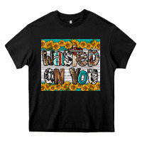 Black Western Wasted On You Heavy Core Tee - LillyAllenDesigns
