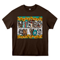 Chocolate Brown Western Wasted On You Heavy Core Tee - LillyAllenDesigns