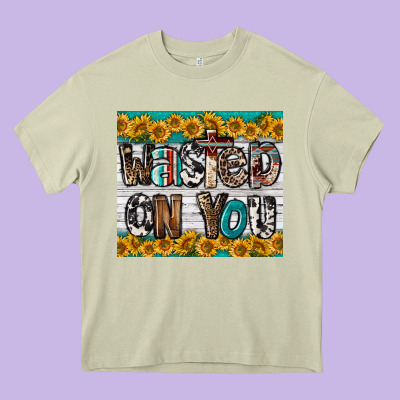 Western Wasted On You Heavy Core Tee Designed By Lillyallendesigns