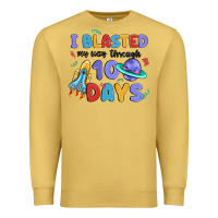 Antique Gold i blasted my way through 100 days Premium Sweatshirt - MaliasSmallBusiness
