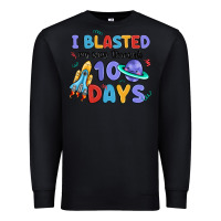 Black i blasted my way through 100 days Premium Sweatshirt - MaliasSmallBusiness