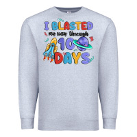 Heather Grey i blasted my way through 100 days Premium Sweatshirt - MaliasSmallBusiness