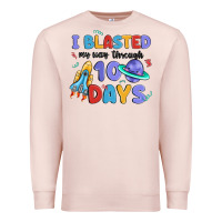Pale Pink i blasted my way through 100 days Premium Sweatshirt - MaliasSmallBusiness