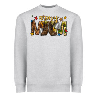 Heather Grey army mom Heavyweight Sweatshirt - texasbilliewilder