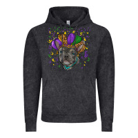Vintage Black mardi gras french bulldog Vintage Hoodie - RanaPortraitStore