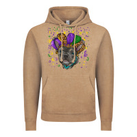 Vintage Coffee mardi gras french bulldog Vintage Hoodie - RanaPortraitStore