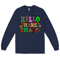 Navy hallothanksmas Long Sleeve Tee - AdoDesignShop