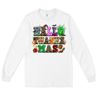 White hallothanksmas Long Sleeve Tee - AdoDesignShop