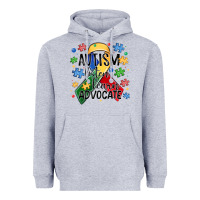 Heather Grey autism listen learn advocate Heavyweight Hoodie - MaliasSmallBusiness
