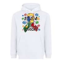White autism listen learn advocate Heavyweight Hoodie - MaliasSmallBusiness