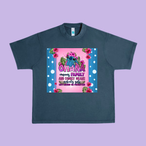 Ohana Means Family Stitch Urban Heavy Tee Designed By Zillion Design Studio
