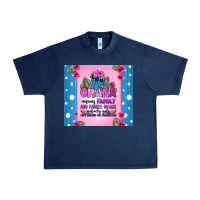 Navy ohana means family stitch Urban Heavy Tee - Zillion Design Studio