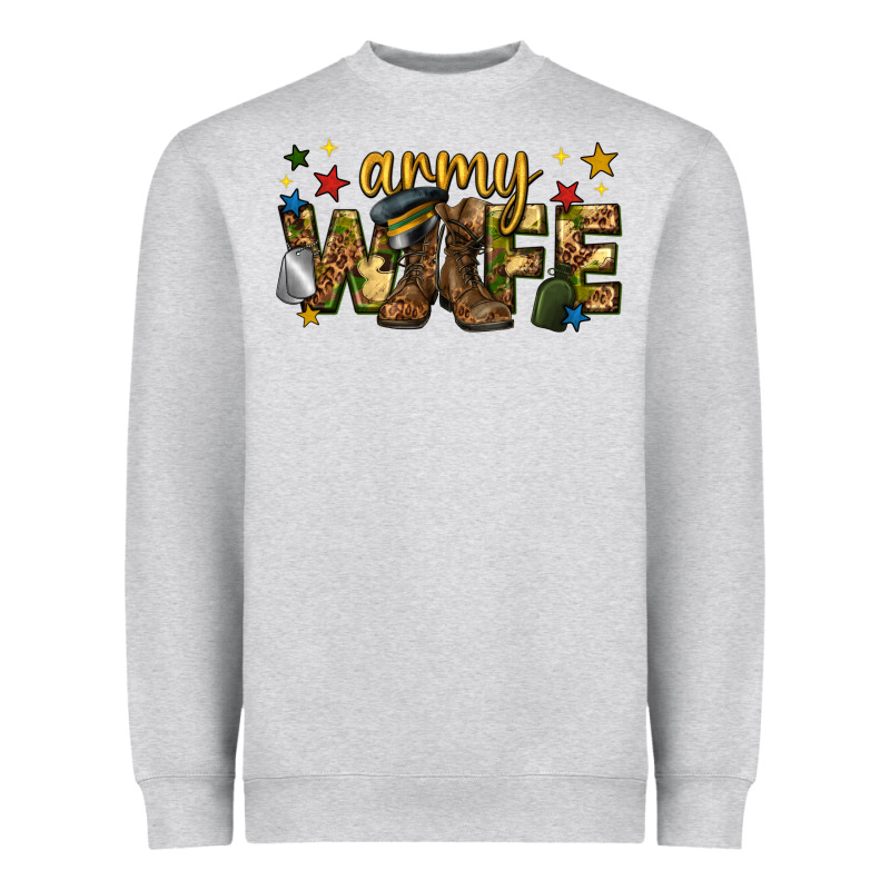 Army Wife Western Heavyweight Sweatshirt by texasbilliewilder | Teevron