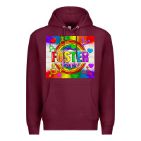 Burgundy Foster Love LGBTQ+ Tumbler Premium Hoodie - BundleAndBundleShop