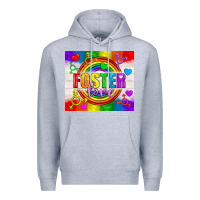 Heather Grey Foster Love LGBTQ+ Tumbler Premium Hoodie - BundleAndBundleShop