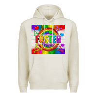 Oatmeal Heather Foster Love LGBTQ+ Tumbler Premium Hoodie - BundleAndBundleShop