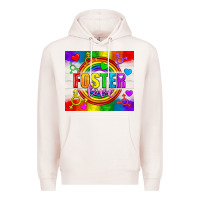 Pale Pink Foster Love LGBTQ+ Tumbler Premium Hoodie - BundleAndBundleShop