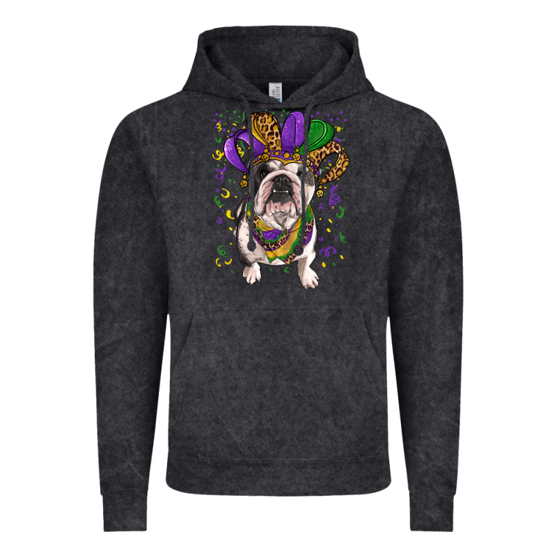 Mardi Gras Hat  English Bulldog Vintage Hoodie by RanaPortraitStore | Teevron