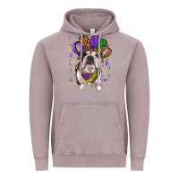 Vintage Zinc Mardi gras hat  english bulldog Vintage Hoodie - RanaPortraitStore