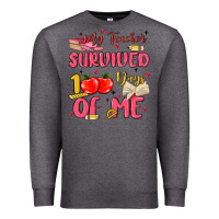 Charcoal Heather my teacher survived 100 days of me Premium Sweatshirt - MaliasSmallBusiness