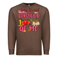 Chestnut my teacher survived 100 days of me Premium Sweatshirt - MaliasSmallBusiness