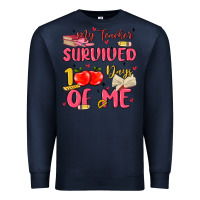 Navy my teacher survived 100 days of me Premium Sweatshirt - MaliasSmallBusiness