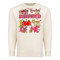 Sandshell my teacher survived 100 days of me Premium Sweatshirt - MaliasSmallBusiness