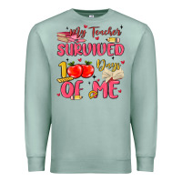 Seafoam my teacher survived 100 days of me Premium Sweatshirt - MaliasSmallBusiness