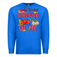 True Royal my teacher survived 100 days of me Premium Sweatshirt - MaliasSmallBusiness