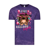 Cloud Purple just minding my balloon business messy bun Vintage Tee - texasbilliewilder