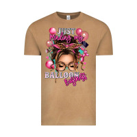 Just Minding My Balloon Business Messy Bun Vintage Tee | Teevron
